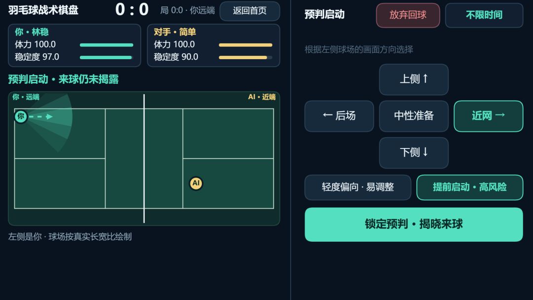 羽毛球战术棋盘游戏截图
