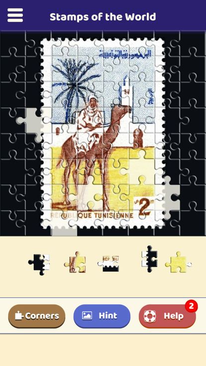 Stamps of the World Puzzle游戏截图