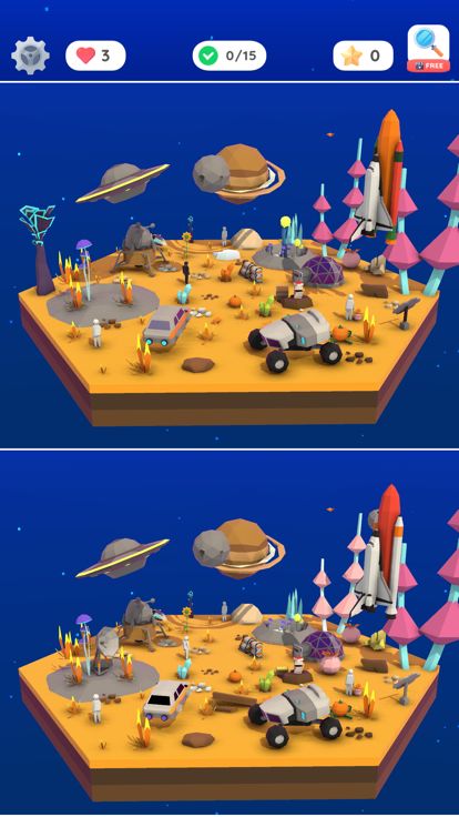 Differences 3D Hidden objects游戏截图