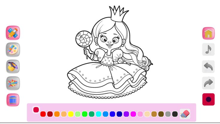 Coloring Princess for Kids游戏截图