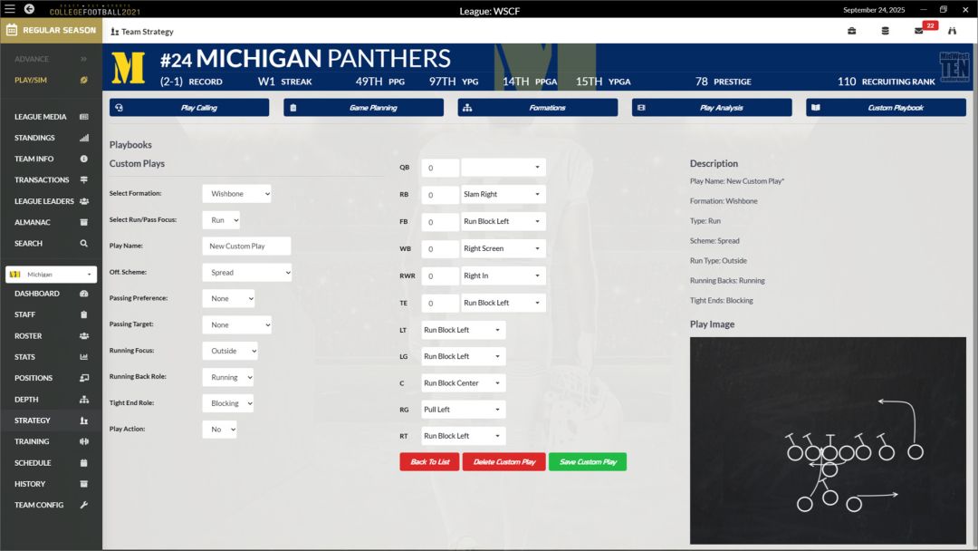 Draft Day Sports: College Football 2021游戏截图