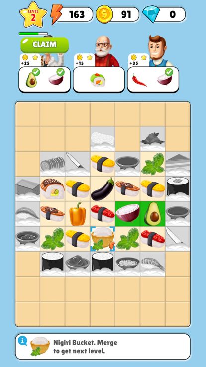Merge Sushi游戏截图