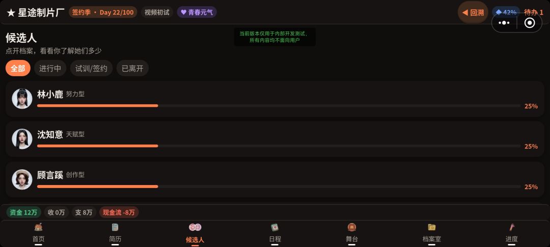 偶像出道模拟器游戏截图