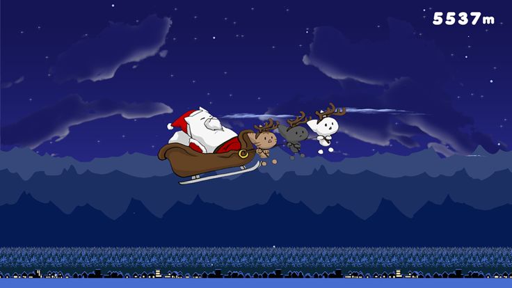 Flying Santa Cat游戏截图