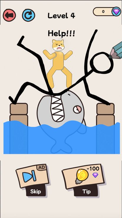 画线救救火柴人 : 火柴人 - 全民烧脑新版游戏截图