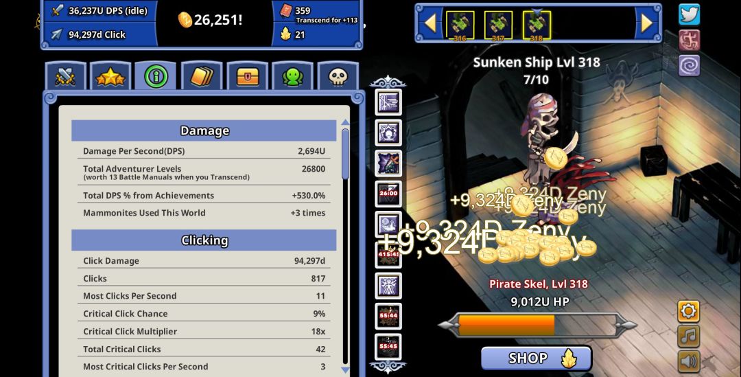 Ragnarok Clicker游戏截图