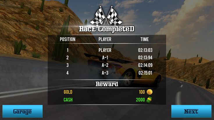 Fast Racing Car Simulator 3D - Winter Race 2017游戏截图