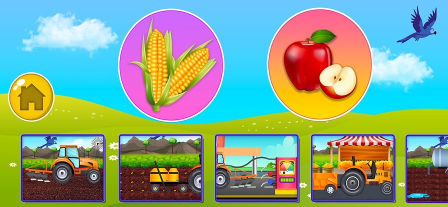 Farm Tractors Harvesting Game游戏截图
