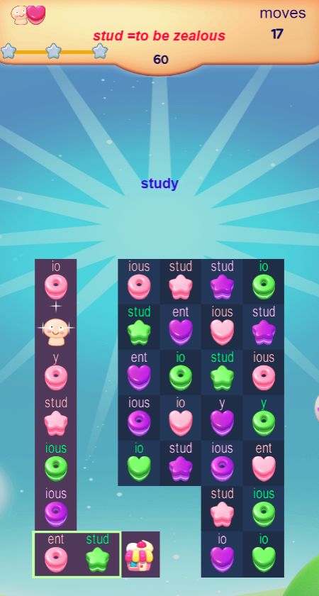 甜蜜英语消消乐游戏截图