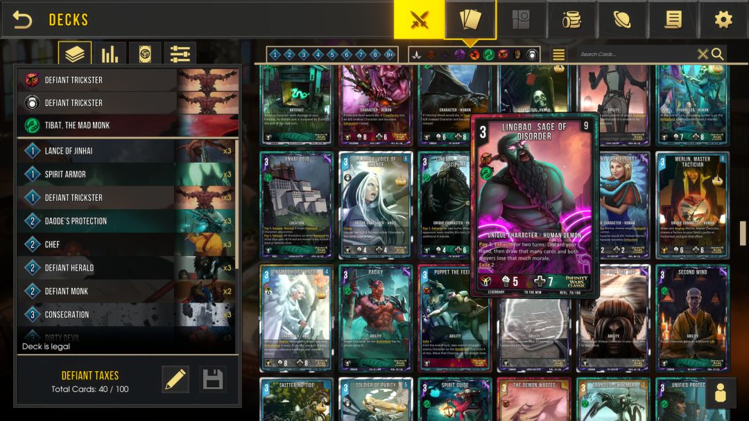 Infinity Wars: Animated Trading Card Game游戏截图