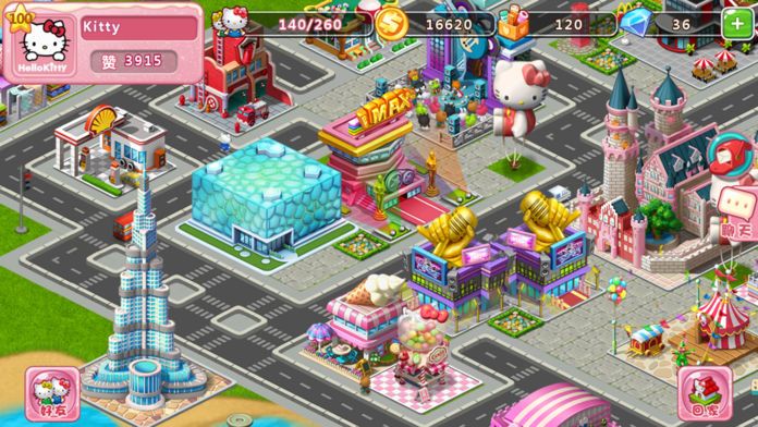 Hello Kitty梦幻花园-我的专属浪漫城镇游戏截图