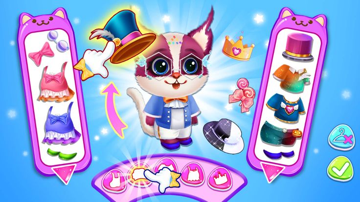 可爱宠物护理屋-女孩领养照顾小动物游戏截图