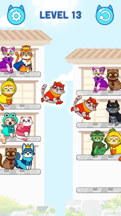 Cat Color Sort Puzzle游戏截图