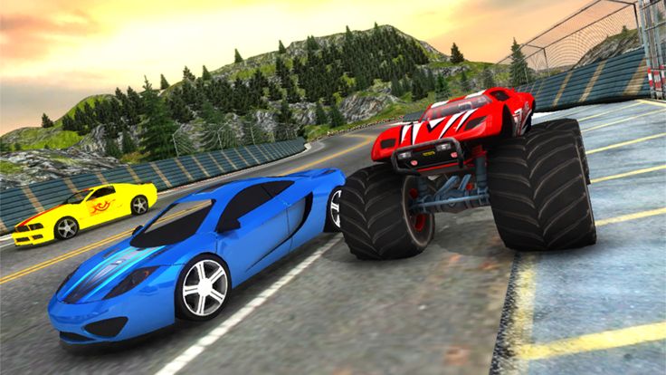 Crazy Car vs Monster Truck Racer 3D游戏截图