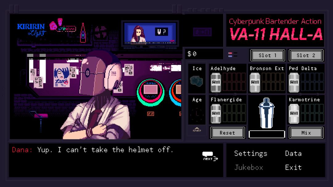 VA-11 Hall-A: Cyberpunk Bartender Action游戏截图