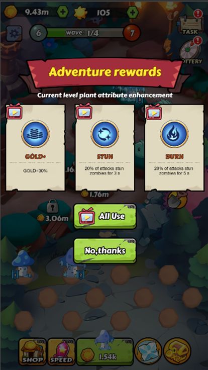 Idle Zombie Defense-Plants War游戏截图