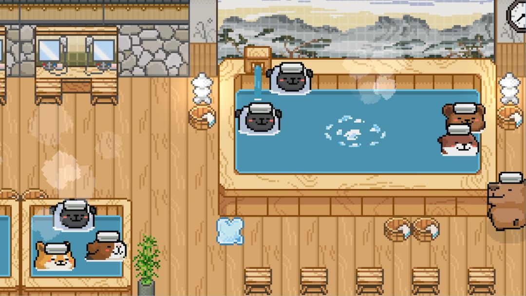 线条小狗：动物温泉游戏截图