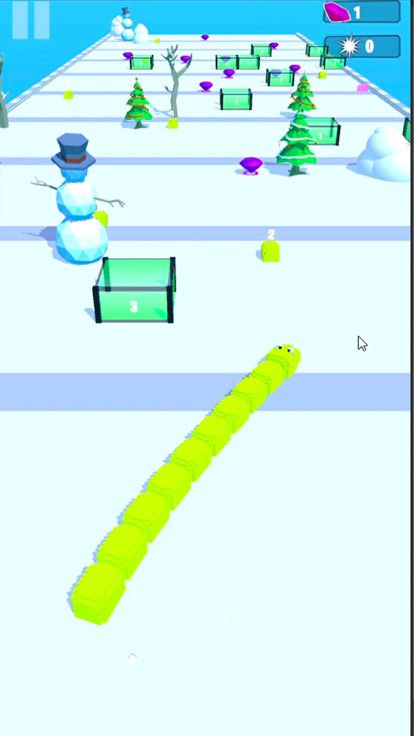 Snake Train vs Blocks Run游戏截图