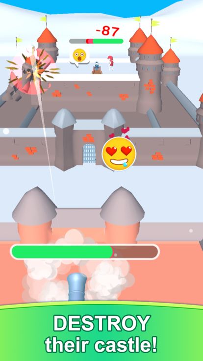 Fort Castle Snowball Cannon游戏截图