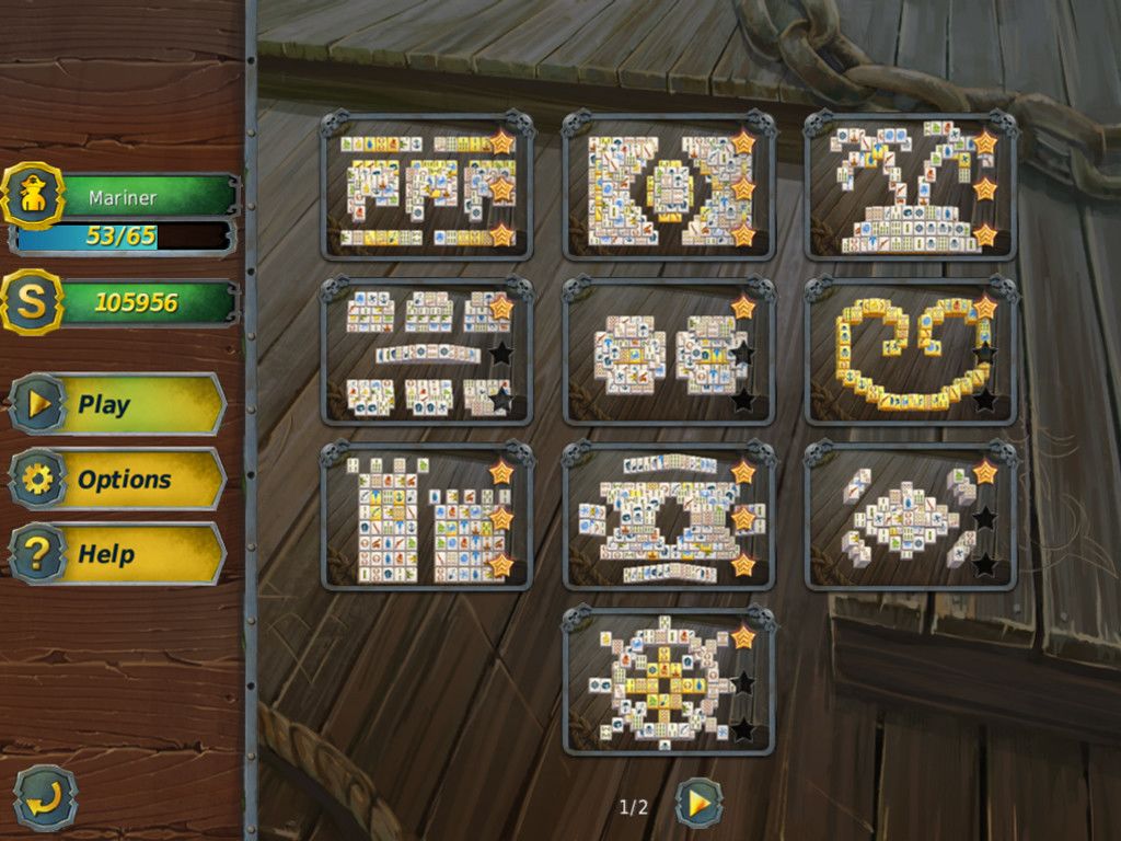 Mahjong Gold 2. Pirates Island游戏截图