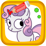 J宝宝学画画爱涂色的小马宝莉简笔画游戏icon