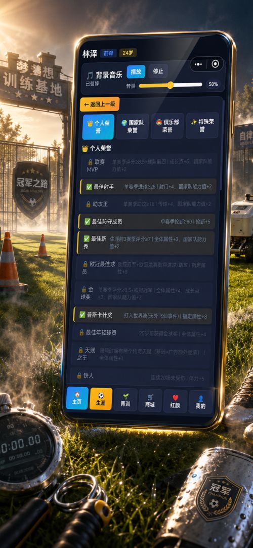 足球生涯：冠军之路游戏截图