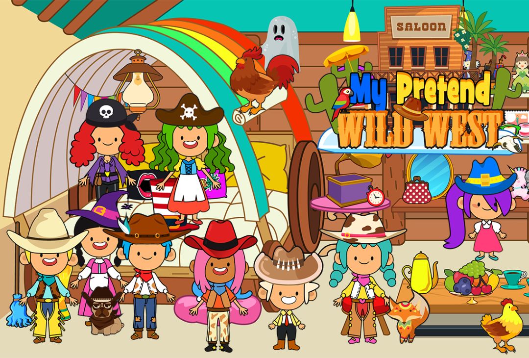 My Pretend Wild West - Cowboy & Cowgirl Kids Games游戏截图
