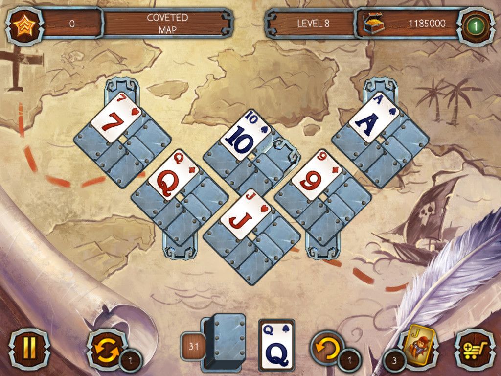 Solitaire Legend of the Pirates游戏截图