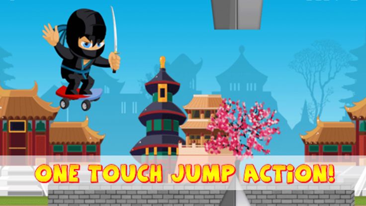Jumpy Skateboard Ninja- The Royale Sword Hero Dude Drive Adventure游戏截图
