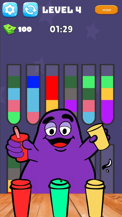 Grimace Sort shakes : Puzzle游戏截图