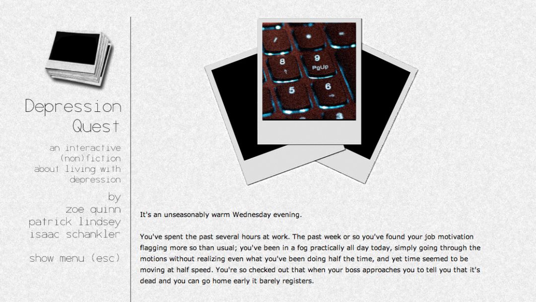Depression Quest游戏截图