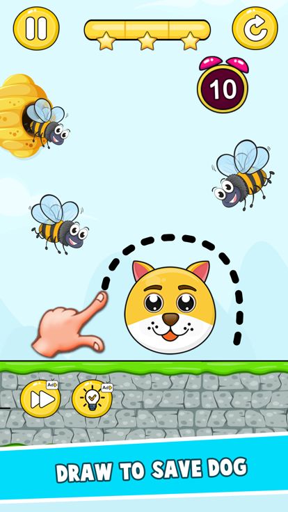 Animal Rescue : Draw To Save游戏截图