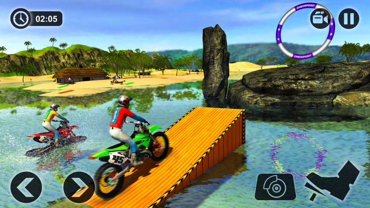 Beach Water Surfer Bike Racing - Motorbike Riding游戏截图