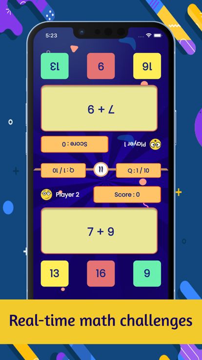 Math Fight 2Player Game游戏截图