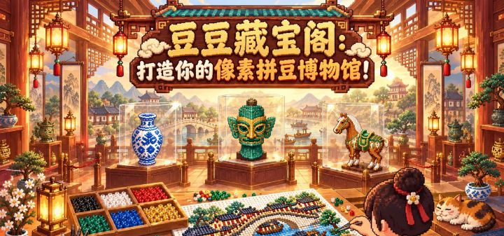 豆豆藏宝阁：打造你的像素拼豆博物馆！ 封面