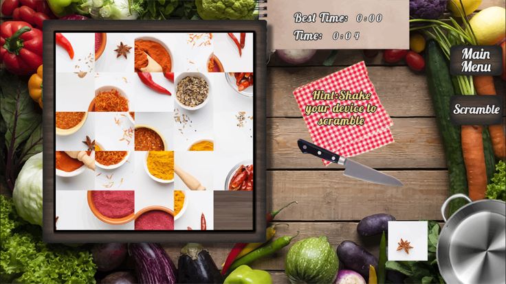 Famous Sliding Puzzle: Food游戏截图