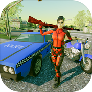 Flying Girl Rope Hero Spider Swing Gameicon