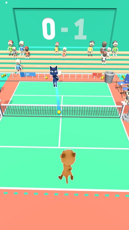 Cat Tennis Champion Game游戏截图