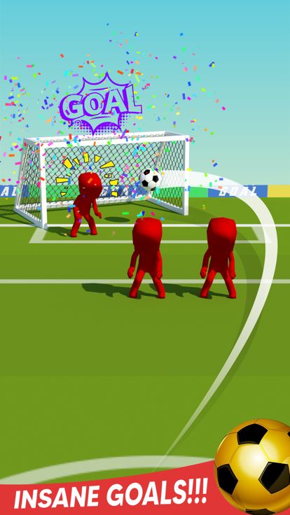 Crazy Goal Kick Soccer Penalty游戏截图