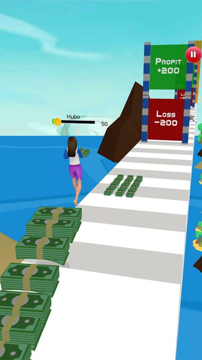 金钱女孩运行 3D游戏截图