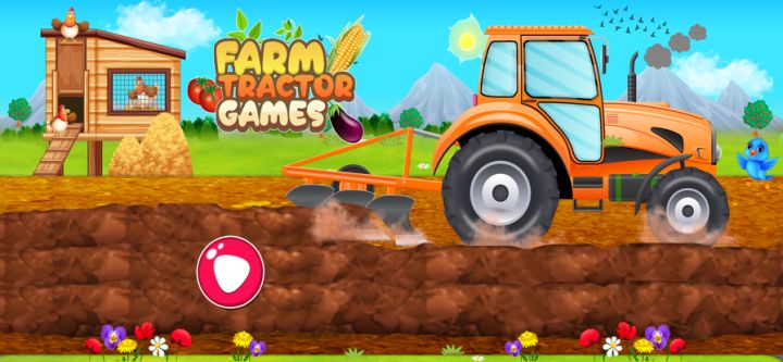 Farm Tractors Harvesting Game游戏截图