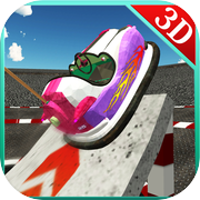 骑马保险杠汽车特技和急速模拟