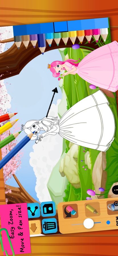 公主小妹 著色遊戲 (着色页 手指画)游戏截图