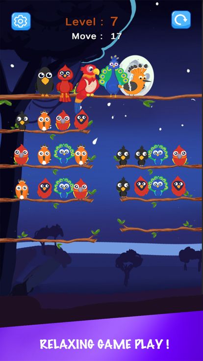 Baby bird sort : color puzzle游戏截图