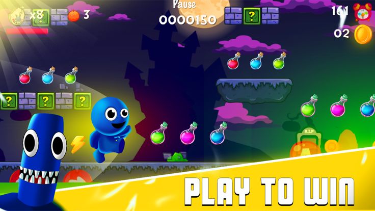 Super Blue Monster adventure游戏截图