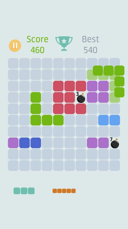 方块拼图消除游戏 - 三种难度游戏截图