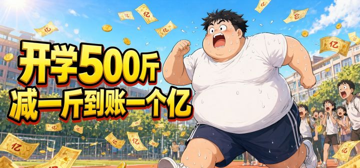 开学500斤，减一斤到账一个亿 封面