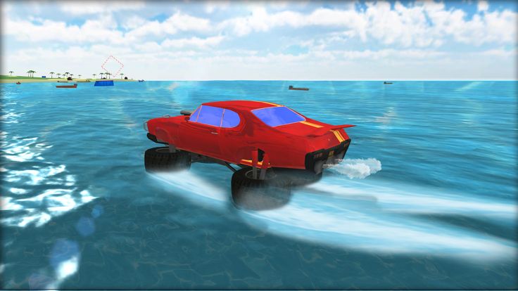 水冲浪怪物卡车 - 极限特技赛车游戏截图