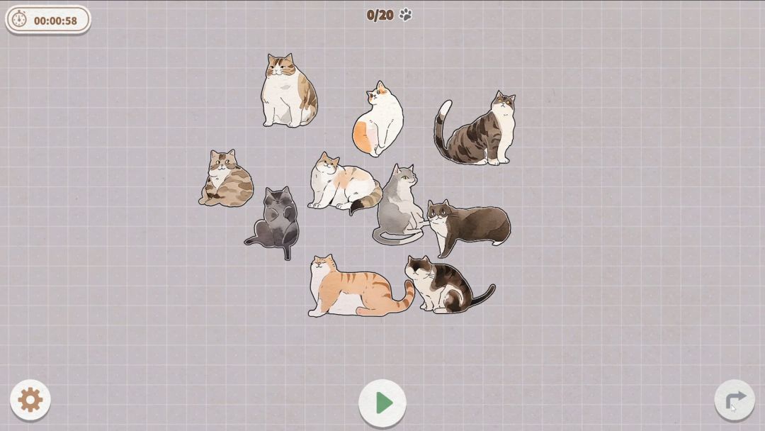 挤在一起的猫猫游戏截图