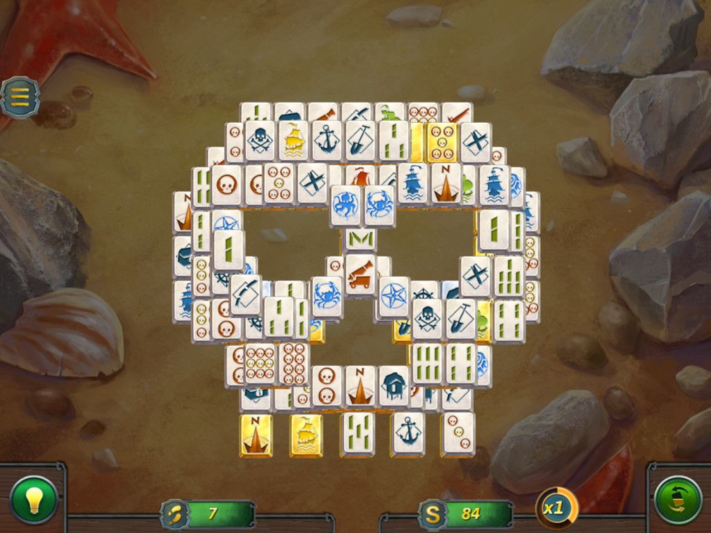 Mahjong Gold 2. Pirates Island游戏截图